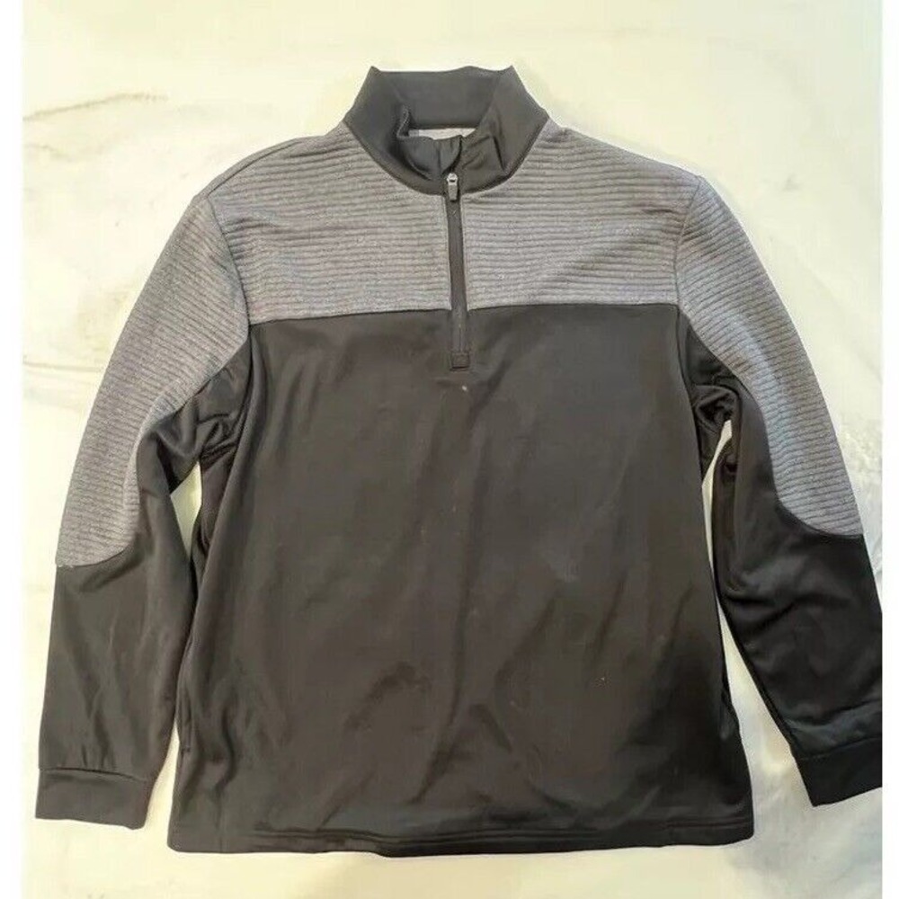 Men's Grand Slam‎ Pro Ottoman 1/4-Zip Golf Jacket Black and gray Size Medium